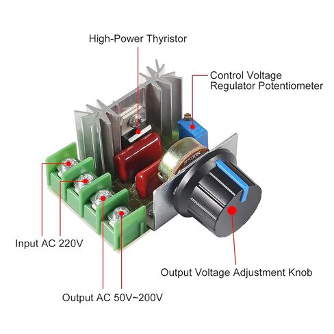 DIANN 2pcs 2000W PWM AC Motor Speed Control Module Dimmer Speed Regulator 50-220V 25A Constant Adjustable Voltage Regulator in Saudi Arabia
