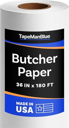 Pink Butcher Paper Roll, 24 inch x 2160" (180'), Made in USA, 40 lb. Food Grade Roll of Butcher Paper for Smoker, Wrapping, or Storing Meats, BBQ Accessories, Unwaxed and Uncoated in Saudi Arabia