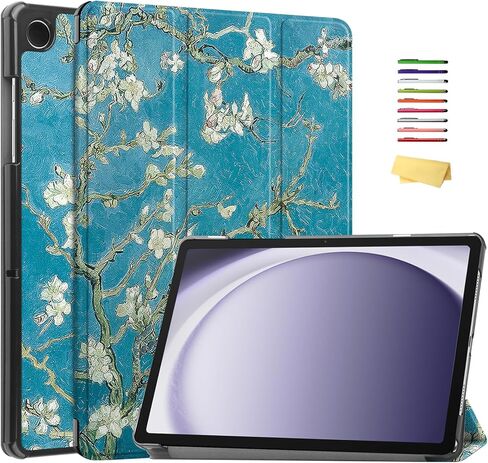 Case for Samsung Galaxy Tab A9 Plus/A9+ Tablet 5G 11" 2023 Model (SM-X210/X216/X218), Multi-Angle Stand Slim Hard Back Trifold Shell Smart Cover with Auto Wake/Sleep, Starry Night Van Gogh in Kuwait