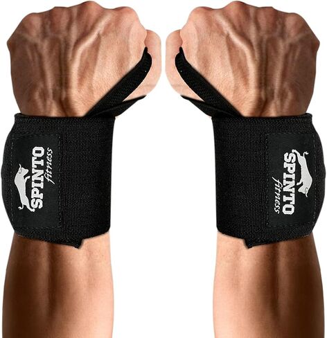 Spinto Fitness 24" Wrist Wraps for Weightlifting USPA‑Approved Powerlifting Competition Wrist Support with Thumb Loop Heavy Duty Grip Strength Gym Accessories for Men & Women in Kuwait
