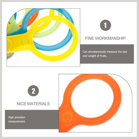 OUNONA Fruit Sorting Kit 2 Sets Fruit Measuring Circle Pear Size Measuring Ring Precision Tool in Saudi Arabia