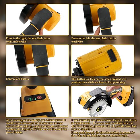4" Mini Cordless Circular Saw Compatible with Dewalt 20V MAX Battery Max 12000RPM, 500W, Cutting Depth 25mm, Brushless Cut Off Tool and Compact, for Wood Metal Plastic (Bare Tool Only) in Saudi Arabia