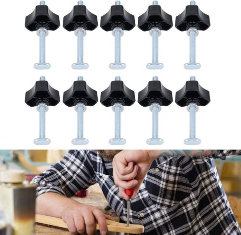 POCREATION T Track Knobs Stainless Steel M8x100mm Bolt Kit 10 Sets for Woodworking Jig Fixture in Saudi Arabia