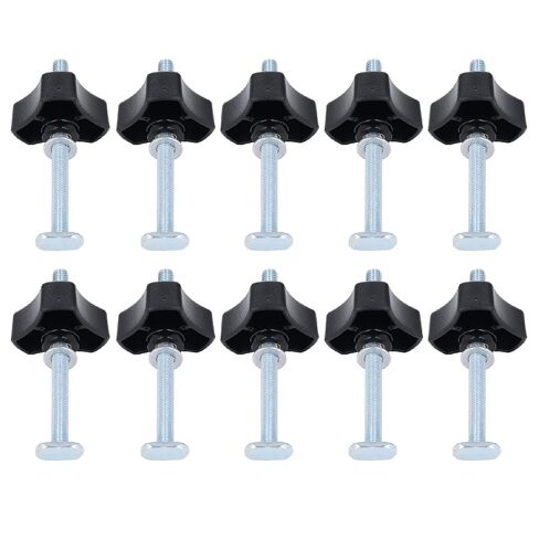 10 Sets T Track Knobs Kit M8x100mm Bolts, Knob Nuts and Washers T Track Accessories for Woodworking Jigs and Fixtures in Saudi Arabia
