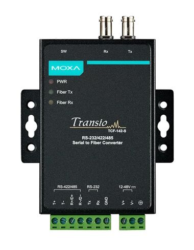 Moxa TCF-142-S-ST RS-232/422/485 إلى محول الألياف البصرية أحادي الوضع مع موصلات ST in Saudi Arabia