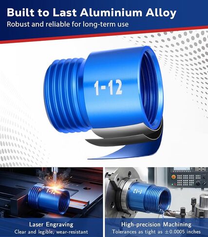 Housolution Thread Checker, 58PCS Nut and Bolt Thread Checker Set, 32 Standard and 26 Metric Bolt Size Finder for Quickly Identify on Tricky and Narrow Area in Kuwait