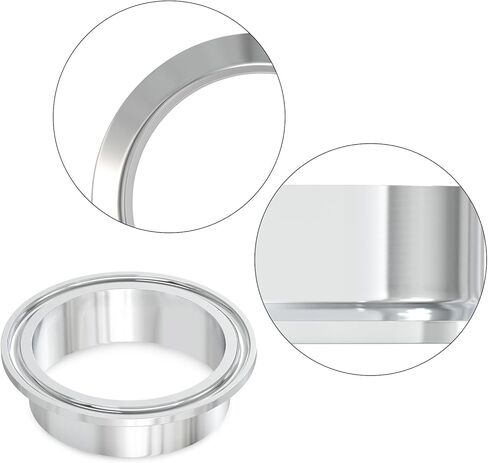 TAISHER 10 قطع 304 من الفولاذ المقاوم للصدأ 1.5 بوصة أنبوب OD Weld Clamp تركيبات الأنابيب الصحية 1.5 بوصة مشبك ثلاثي 50.5 مم شفة الطويق مع 10 قطع جوانات من السيليكون in Saudi Arabia