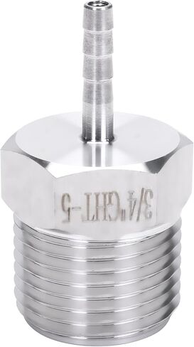 DERNORD وصلة لتركيب خرطوم الحديقة 3/16 "Barb x 3/4" GHT ذكر الموضوع محول موصل الفولاذ المقاوم للصدأ لإصلاح خرطوم الحديقة in Saudi Arabia