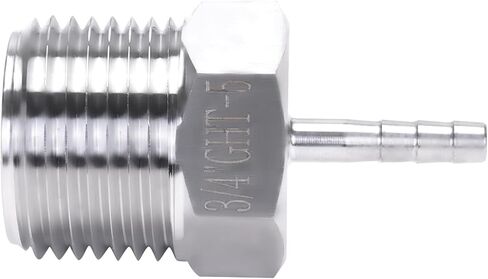 DERNORD وصلة لتركيب خرطوم الحديقة 3/16 "Barb x 3/4" GHT ذكر الموضوع محول موصل الفولاذ المقاوم للصدأ لإصلاح خرطوم الحديقة in Saudi Arabia