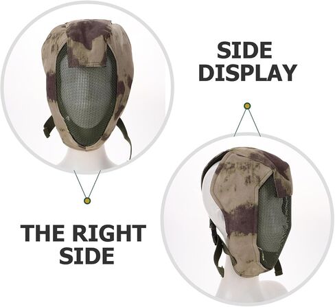 Ciieeo Fencing Mesh Mask Protective Full Face Guard Metal Wire Breathable Steel Screen Mask for Outdoor Combat and Training in Kuwait