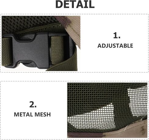 Ciieeo Fencing Mesh Mask Protective Full Face Guard Metal Wire Breathable Steel Screen Mask for Outdoor Combat and Training in Kuwait