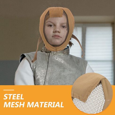Cabilock Full Fencing Metal Mesh Breathable Guard Steel Wire Protective Gear for Outdoor Combat Training Mud Color in Saudi Arabia