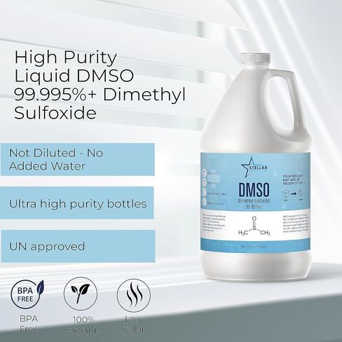 ستيلر كيميكال - DMSO - ثنائي ميثيل سلفوكسيد - 1 جالون - 99.99% عالي النقاء - صنع في الولايات المتحدة الأمريكية in Kuwait