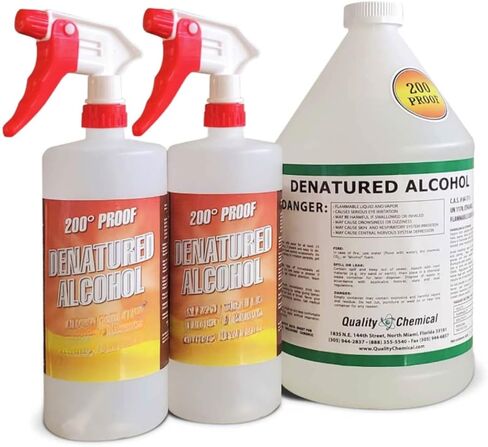 Quality Chemical Denatured Alcohol 200-Proof Ethyl Alcohol - For Cleaning, 1 Gallon Combo (128 oz.) in Saudi Arabia