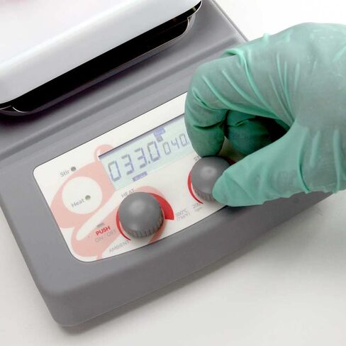 جهاز التحريك الرقمي من Globe Scientific GHS-380HS-UK-EU، درجة حرارة قصوى 380 درجة مئوية، لوحة علوية مطلية بالسيراميك 5.5 بوصة × 5.5 بوصة، 200-240 فولت، 50-60 هرتز in Saudi Arabia