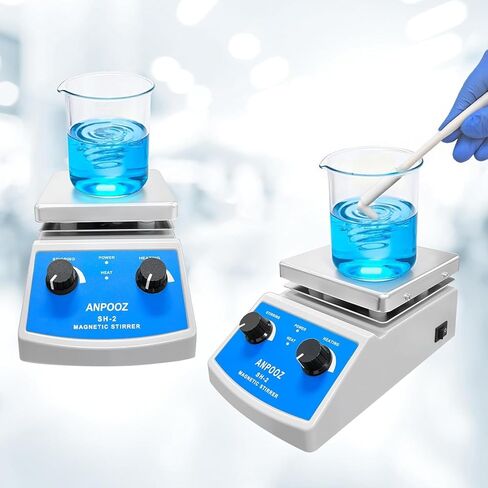 Magnetic Stirrer Hot Plate w/Stir Bar Retriever, 100-2000RPM Hot Plate Stirrer w/4 Stir Bars, Max.520℉ Magnetic Hotplate Stirrer, Max.2000mL Capacity Hot Plate with Magnetic Stirrer (No Temp Control) in Saudi Arabia