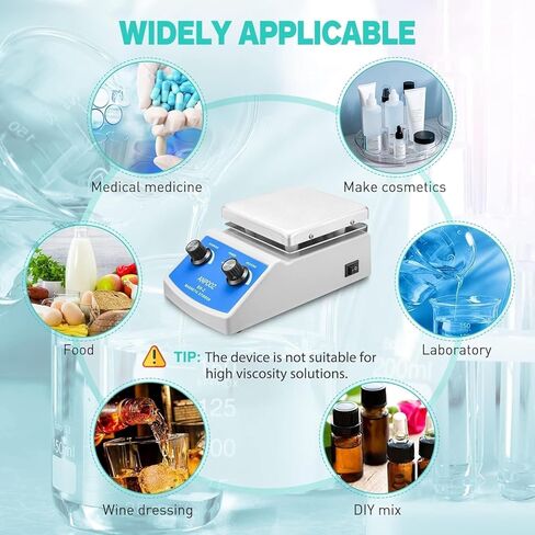 Magnetic Stirrer Hot Plate w/Stir Bar Retriever, 100-2000RPM Hot Plate Stirrer w/4 Stir Bars, Max.520℉ Magnetic Hotplate Stirrer, Max.2000mL Capacity Hot Plate with Magnetic Stirrer (No Temp Control) in Saudi Arabia