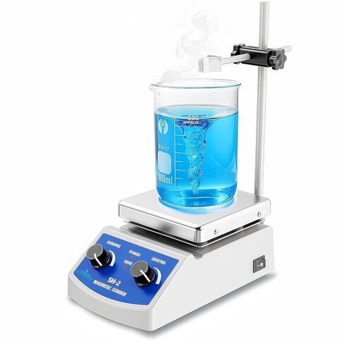 Magnetic Stirrer Hot Plate with Heating Control, SH-2 Lab Mixer, 1000ml Capacity in Kuwait