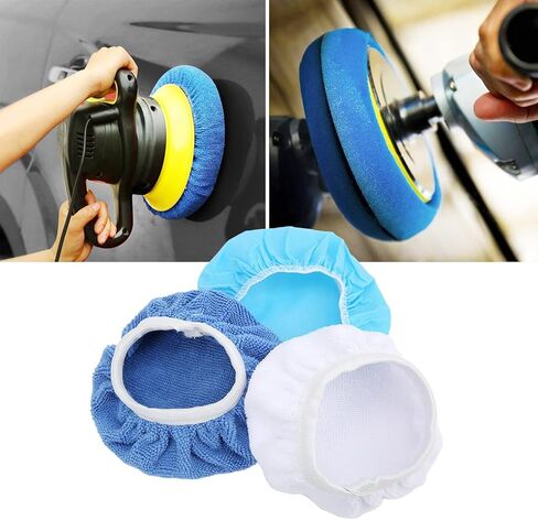 24 polishing Hoods, 6 inch/150 mm Microfibre Non Woven polishing Pads, Suitable for Various Furniture, Automobile Manufacturing, Metal, Bronze, etc. in Saudi Arabia