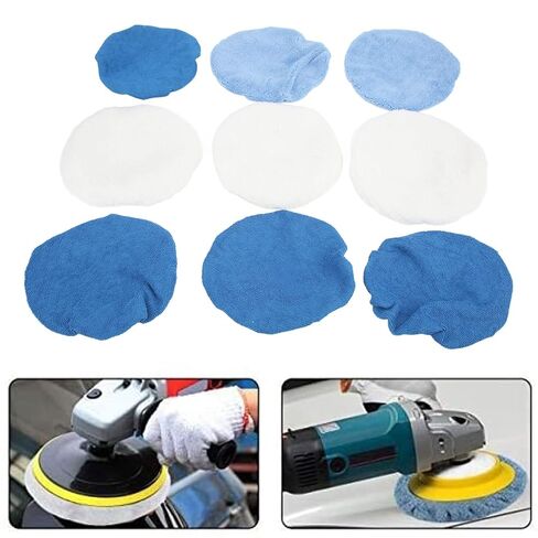 Jxngery POLISHING Pads Bonnet Buffer Bonnet 9PCS Set for CAR Motorcycle Boat in Kuwait