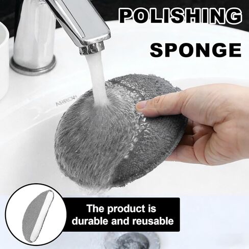 3 Pack Round Waxing Buffing Pads Polishing Sponges for Car Polishing Furniture Metal Auto Detailing Accessories(Grey) in Saudi Arabia
