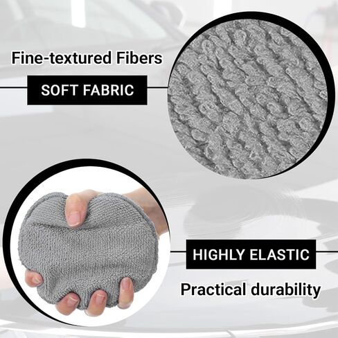 3 Pack Round Waxing Buffing Pads Polishing Sponges for Car Polishing Furniture Metal Auto Detailing Accessories(Grey) in Saudi Arabia