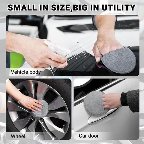 3 Pack Round Waxing Buffing Pads Polishing Sponges for Car Polishing Furniture Metal Auto Detailing Accessories(Grey) in Saudi Arabia