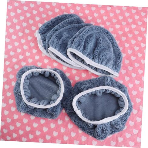 VALICLUD 5Pcs Coral Fleece Car Polishing Waxing Bonnets Pads Grey Soft Durable Reusable Grip Pads for Buffing Waxing and Detailing for Auto Interior in Saudi Arabia