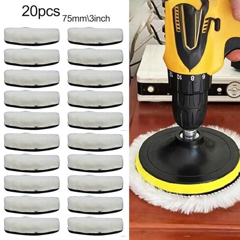 3 Inch Soft Wool Polishing Bonnets Pack of 20 for Car Care and Treatment in Kuwait