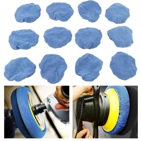 Jxngery Car Polishing Bonnets Soft Strong Adsorption Buffing Pad Cover for Car Polisher Suitable for Cars Ships Airplanes Motorcycles 12pcs in Kuwait