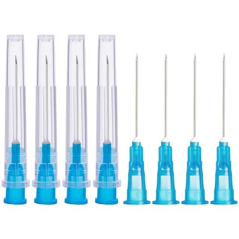 32 Gauge 1/2inch(13mm) 100-Pack Dispensing Needle with Cap Individual Package of Needles for Scientific Measuring,Refilling Liquid, Inks,Livestock and Industry in Kuwait
