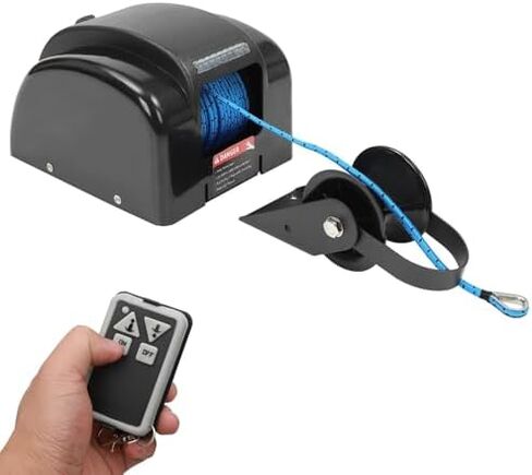 12V Electric Winch & Windlass for Boats & Yachts Manual Hand Operat, Supports Up to 20.4kg, for Marine Use & Boat Trailers in Saudi Arabia
