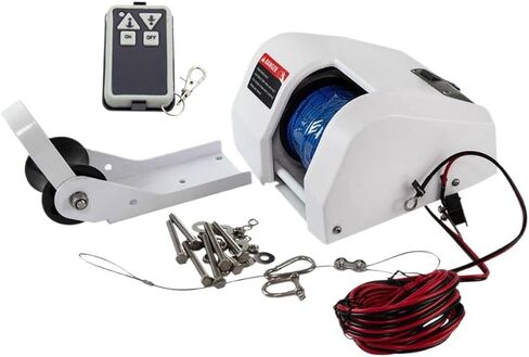 Boat Anchor Winch Saltwater Pontoon Anchor Winch for Small Boats with Wireless Remote Control Kit 25 Lbs in Saudi Arabia