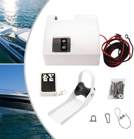 Boat Anchor Winch Saltwater Pontoon Anchor Winch for Small Boats with Wireless Remote Control Kit 25 Lbs in Saudi Arabia