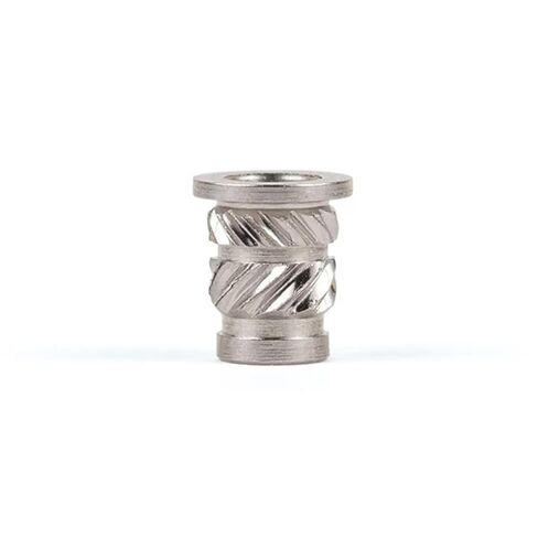 E-Z LOK Threaded Inserts for Plastic, M3-0.5, Straight, Flanged, Stainless Steel Threads, Heat-Stake Installation, Pack of 25, FL-M30-HI-CR in Saudi Arabia