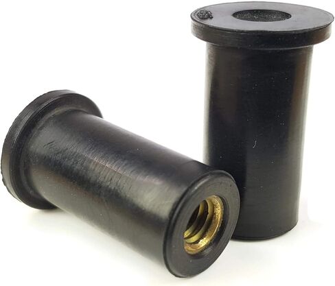 Rubber Well Nuts Brass Insert Expansion Nut SAE Inch Sizes 1/4-20 x 0.831 (0.031-0.187 Grip) 0.500 inch Hole Qty 25 in Kuwait