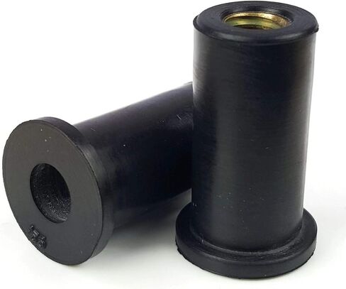 Rubber Well Nuts Brass Insert Expansion Nut SAE Inch Sizes 1/4-20 x 0.831 (0.031-0.187 Grip) 0.500 inch Hole Qty 25 in Kuwait