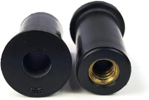 Rubber Well Nuts Brass Insert Expansion Nut SAE Inch Sizes 1/4-20 x 0.831 (0.031-0.187 Grip) 0.500 inch Hole Qty 25 in Kuwait
