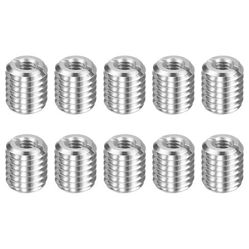 HARFINGTON 10pcs Thread Repair Inserts M8 x 1.25 Male to M4 x 0.7 Female Thread 10mm Long Stainless Steel Reducing Nuts Metric Self Tapping Sleeves Threaded Reducer Industrial Fasteners in Saudi Arabia