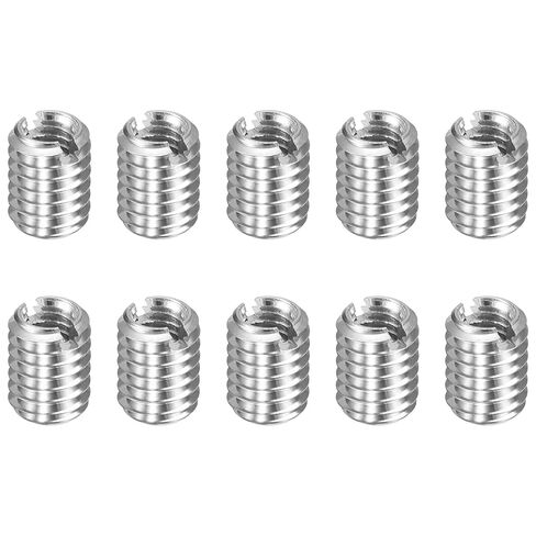 HARFINGTON 10pcs Thread Repair Inserts M8 x 1.25 Male to M4 x 0.7 Female Thread 10mm Long Stainless Steel Reducing Nuts Metric Self Tapping Sleeves Threaded Reducer Industrial Fasteners in Saudi Arabia