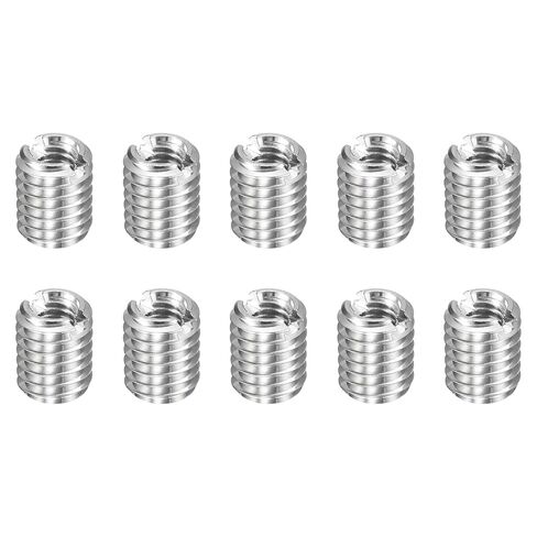 HARFINGTON 10pcs Thread Repair Inserts M8 x 1.25 Male to M4 x 0.7 Female Thread 10mm Long Stainless Steel Reducing Nuts Metric Self Tapping Sleeves Threaded Reducer Industrial Fasteners in Saudi Arabia