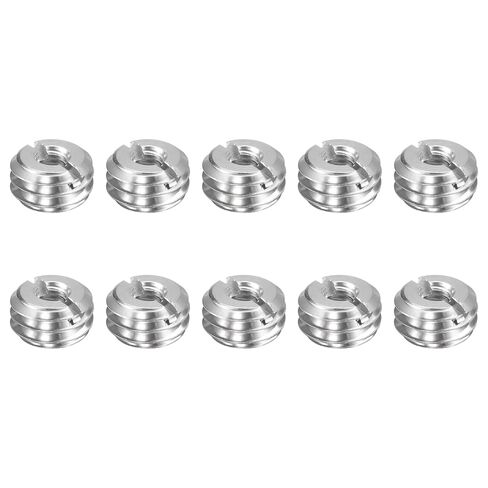 HARFINGTON 10pcs Thread Repair Inserts M8 x 1.25 Male to M4 x 0.7 Female Thread 10mm Long Stainless Steel Reducing Nuts Metric Self Tapping Sleeves Threaded Reducer Industrial Fasteners in Saudi Arabia