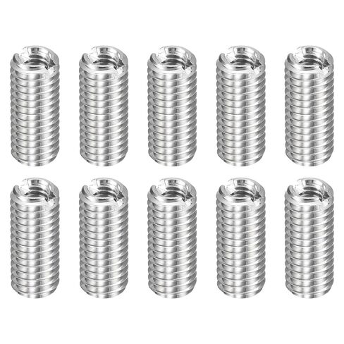 HARFINGTON 10pcs Thread Repair Inserts M8 x 1.25 Male to M4 x 0.7 Female Thread 10mm Long Stainless Steel Reducing Nuts Metric Self Tapping Sleeves Threaded Reducer Industrial Fasteners in Saudi Arabia