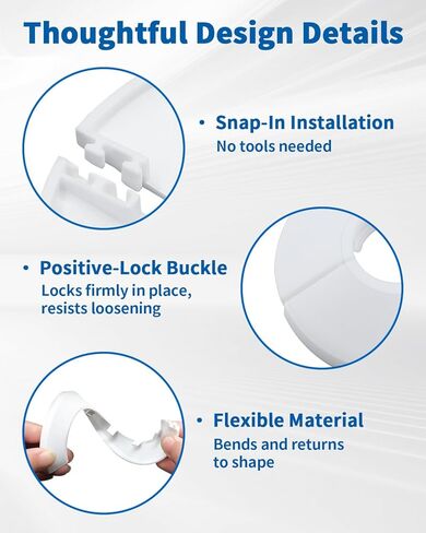 9 قطع تناسب 1/2 بوصة غطاء أنابيب المياه شفة الديكور 16 مم (5/8 بوصة)، لوحة شعار 5/8 بوصة، غطاء من البلاستيك PP الأبيض سهل التركيب 1/2 بوصة لتزيين أنبوب أنبوب الجدار in Kuwait