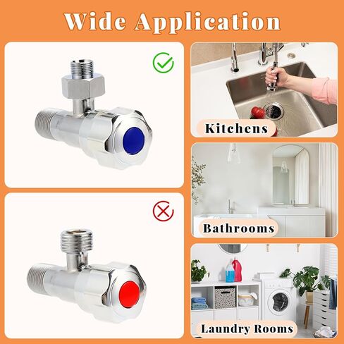 Water Line Adapter, 2 Pcs 1/2" Female to 3/8" Male Brass Reducer Adapters, Compression Pipe Fittings with Rubber Washers for Kitchen Bathroom Water Heater Supply Hose in Saudi Arabia