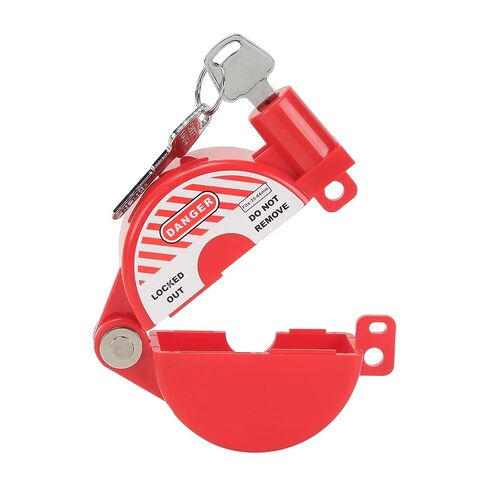 Gate Valve Lockout with Safety Padlock, Hose Bib Lock for Water Spigot/Outdoor Water Faucet/Propane Tank, Suited for 1 to 2-1/2 in Dia Valve Handles, OSHA Compliant(1 Pack) in Kuwait