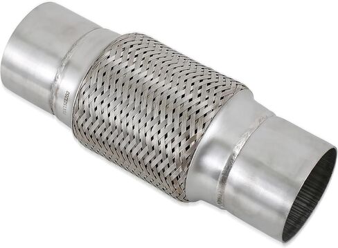2.25''X8''universal stainless steel Exhaust Flex Pipe with Ends 12" Inch Long Heavy Dutydouble braided bendable exhaust Flex Pipe in Kuwait
