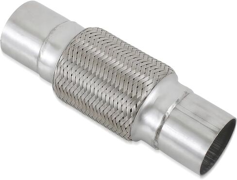 2.25''X8''universal stainless steel Exhaust Flex Pipe with Ends 12" Inch Long Heavy Dutydouble braided bendable exhaust Flex Pipe in Kuwait
