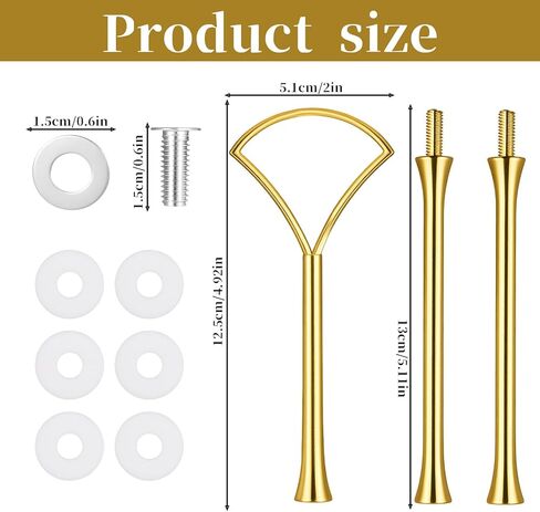 3 Tiered Tray Hardware Kit, Cake Stand Hardware, Metal Cake Stand Holder, Fruit Heavy Plate Handle Fittings in Saudi Arabia