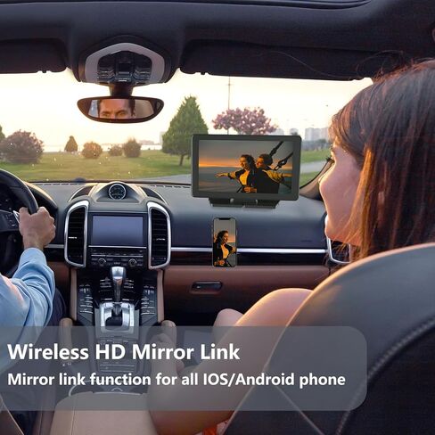 Apple Carplay Screen for Car, 10.26'' Portable Car Play Screen & Android Auto, Wireless Car Stereo with 4K Dash Camera, 1080P Backup Camera, GPS Navigation, Voice Control, Mirror Link in Kuwait